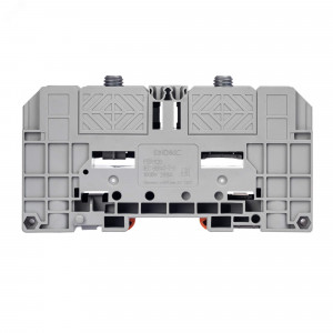 Клемма проходная, болтовой зажим, 2 точки подключения,  120 кв.мм, серая FER-120