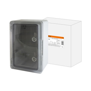 Бокс пластиковый ЩМП-0-8, прозр., крышка ABS, IP65, -45 до +75 С, навесной, (700x500x250) SQ0933-0208
