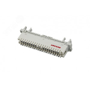 Плинт на 10 пар размыкаемый, маркировка 0-9, универсальный (монтаж на рейку+ хомут) 04-0121