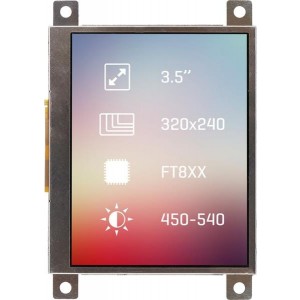 MIKROE-2161, Средства разработки визуального вывода 3.5" Riverdi Display, RVT3.5B320240CFWN00