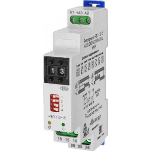 Реле времени РВО-П2-15 ACDC24В/AC230В УХЛ4 8А 2П задержка на включ.; на выкл.; двойной декадный переключатель A8302-16932917
