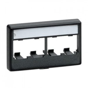 CFFPL4BL, Кабель-каналы и коробы для спуска кабелей Furniture Faceplate 4 Port Black