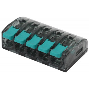 NO-224-48 Клемма СМК компактная, серия 415 с рычагом, 5 отверстия, 0,5-4 мм2 (упак. 100 шт.) Б0043966