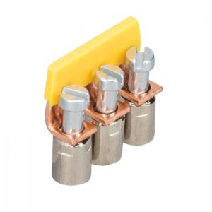 Соединительная перемычка IVB WK 2,5 - 3, Соединительная перемычка, 3 полюса, изолированная, винтовая, для клемм: WK 2,5/U цвет: желтый