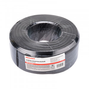 Кабель коаксиальный RG-58 A/U, 50 Ом, Cu/Al/Cu, 64%, 100м, OUTDOOR, черный 01-2003