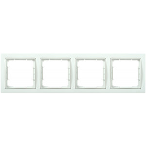 РУ-4-ББ Рамка 4 мест. квадратная BOLERO Q1 белый EMB42-K01-Q1