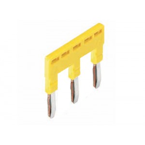 Соединительная перемычка 99.031.9999.9, Соединительная перемычка, 5 (1-3-5) полюсов, изолированная, вилочная, для клемм: WT 2,5; WTP 2,5/4; WKFN 2,5 цвет: желтый