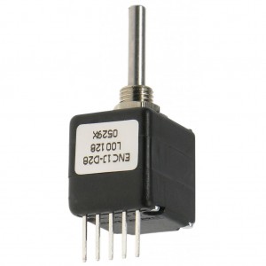 ENC1J-D28-L00128L, Optical Encoder Rotary Incremental Plain 1.5oz.in Straight Digital Square Wave Bracket Mount PC Pin