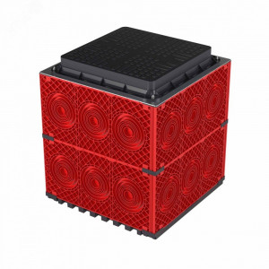 Колодец пластиковый для кабельной канализации с пластиковым люком, 750х750х750 270750