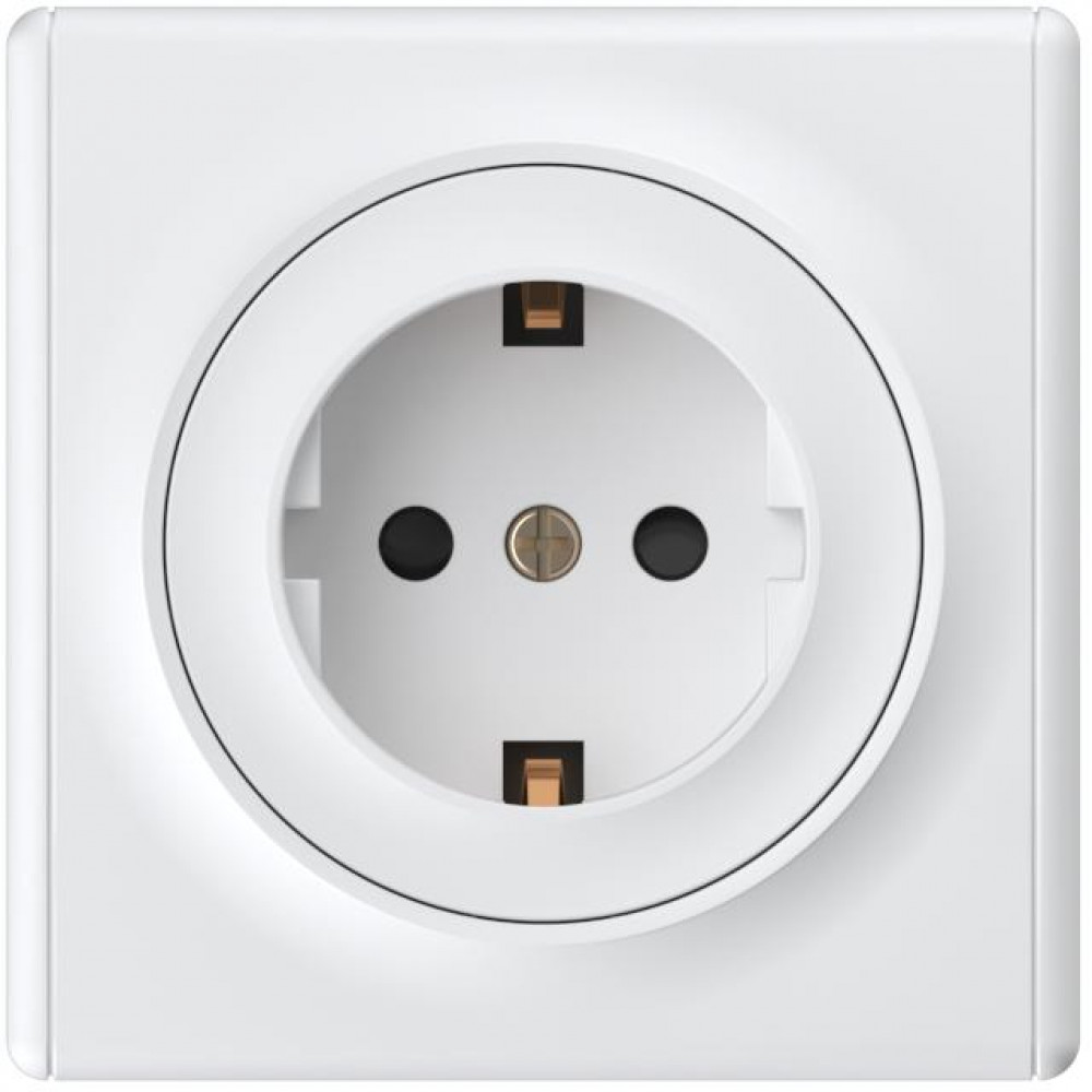 Изображение товара Розетка силовая Florence 16А IP20 заземлительная 1 пост белая