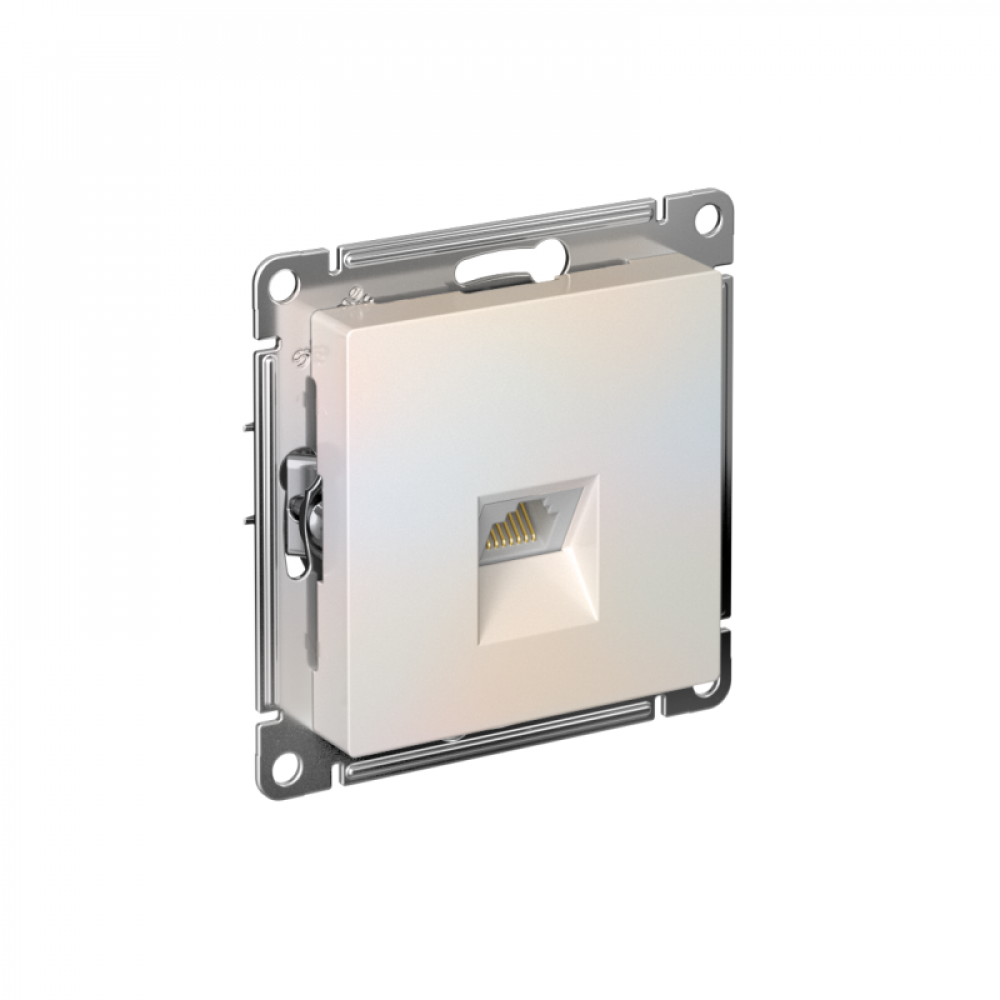 Изображение товара Розетка компьютерная AtlasDesign RJ45 кат.6A механизм жемчужный SE ATN000486