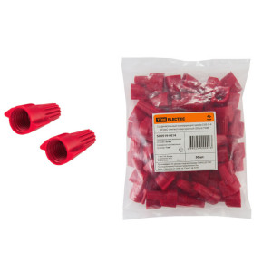 Соединительный изолирующий зажим СИЗ-Л-4 20 мм2 с лепестками красный (50 шт) SQ0519-0014