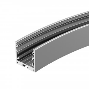 Профиль SL-ARC-3535-D800-A90 SILVER (630мм, дуга 1 из 4) 027637, Алюминиевый профиль для составления круга диаметром 800мм, для радиусной светодиодной линейки, с выводом свечения вниз, длина ? от круга 800мм. внутренний диаметр круга 765 мм, внешний диаметр 835мм. Цвет - серый (RAL9006 порошковая окраска).