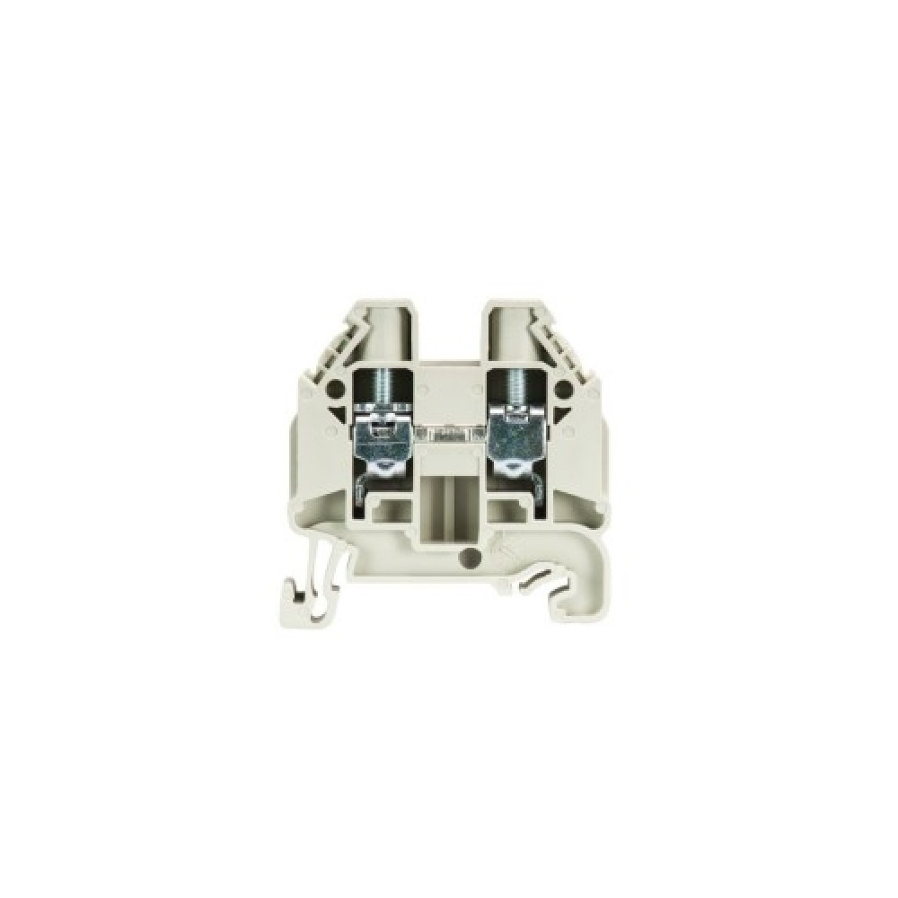 Изображение товара Проходная клемма WT 10 винтовой на DIN-рейку 10 мм серого цвета