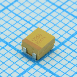 TAJB225K020RNJ, ЧИП-конденсатор танталовый 2.2мкФ 20В типоразмер B ±10% (3.5х2.8х1.9мм) SMD 3528-21 3.5Ом 125°С лента на катушке