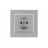 Изображение товара Розетка 1-м СП Karea 16А IP20 с/з сереб. 56065028