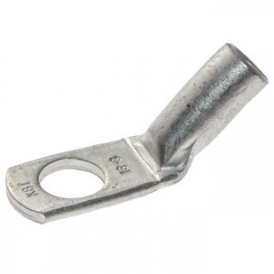 Наконечник кабельный ТМЛС (45*)16-8, Наконечник кабельный медный луженый стандарта «КВТ» кольцевой М8 с хвостовиком под 45° для опрессовки проводов сечением 16 мм2