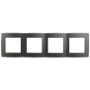 12-5004-12 Рамка на 4 поста, 2, графит (10/100/2000) Б0019378