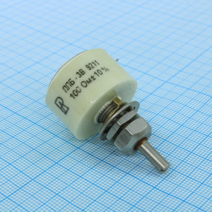 ППБ-3В     100 ±10%, Резистор переменный проволочный 100Ом ±10% 3Вт