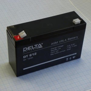 DT 612, Аккумулятор свинцово-кислотный, размер 151*50*100