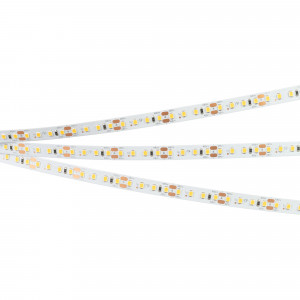 Лента RT-A120-10mm 48V Warm3000 (9.6 W/m, IP20, 2835, 30m) 032189, Светодиодная лента (монтажная бобина 30м) RT-A120, открытая, с подключением с одной стороны (без стабилизаторов). Светодиоды 2835, 120 шт/м (3600 шт на 30 м), белая плата, ширина 10 мм, скотч 3M. Цвет ТЕПЛЫЙ 3000 K, цветопередача CRI>85, угол 120°. Питани