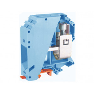 Проходная клемма USK-150(BU), Проходная клемма, тип фиксации провода: винтовой, номинальное сечение: 16 мм кв., 309A, 1000V, ширина: 32 мм, цвет: синий, тип монтажа: DIN35