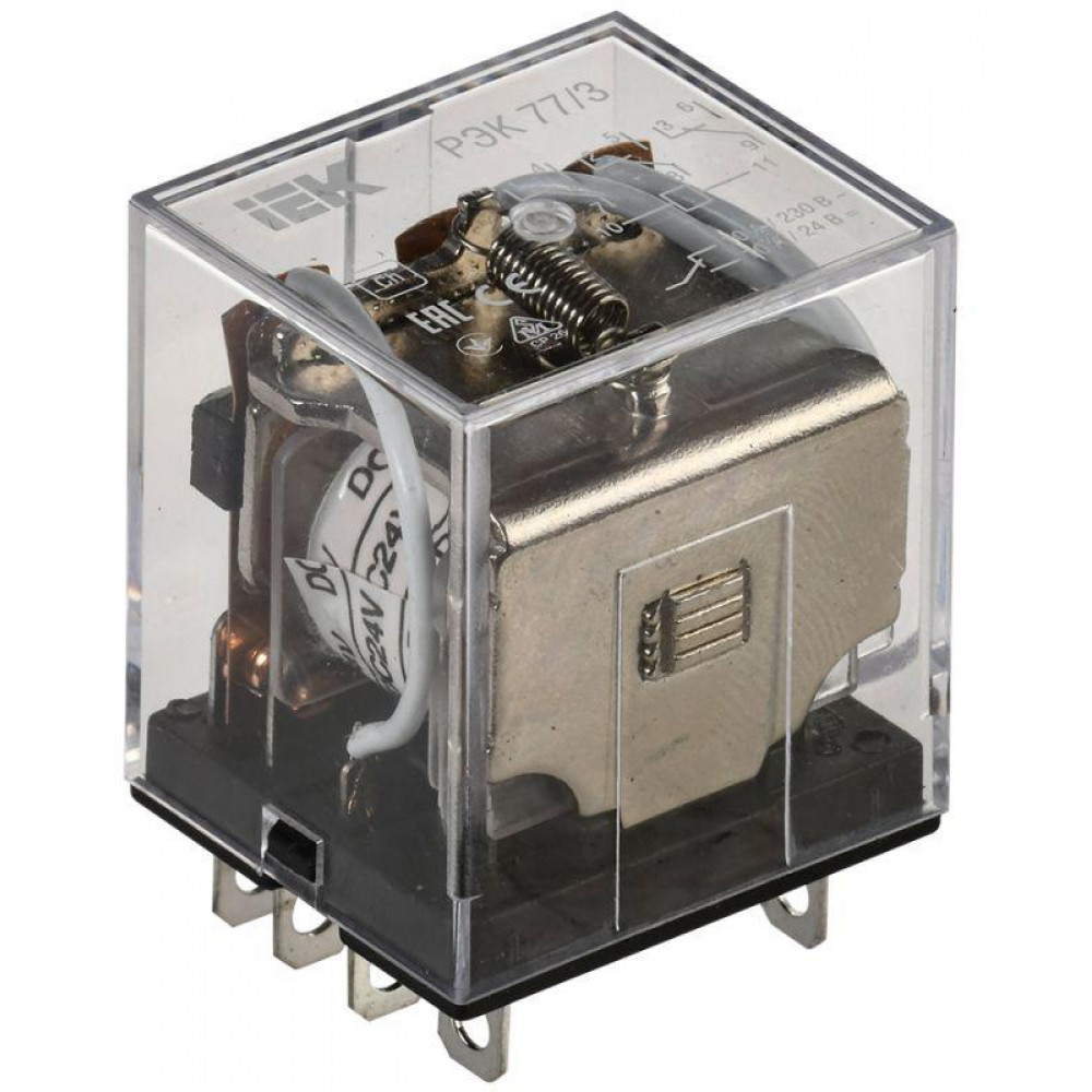 Изображение товара Реле РЭК 77-3 10А 24В DC IEK - надежное промежуточное реле для автоматизации