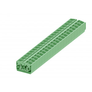 Проходная клемма (MINI) 254356, Проходная клемма, MINI, верхний подвод кабеля, 4 точки подключения, тип фиксации провода: пружинный, номинальное сечение: 2,5 мм кв., 24A, 800V, ширина: 10 мм, цвет: зеленый, тип монтажа: без фиксации