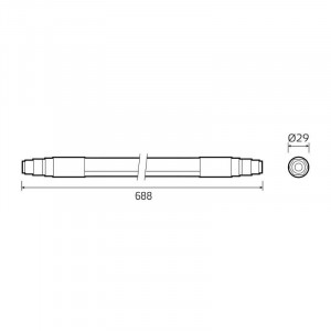 Светильник светодиодный 668х29х29мм 12Вт 6500К 1250лм IP65 COMPACT линейный матов. соед. в линию до 10шт 843424312