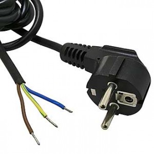 SCZ УГЛ. Б/РОЗ.  3М.   3Х0.75, Шнур сетевой Евровилка угловая 3м 3х0,75 без разъема