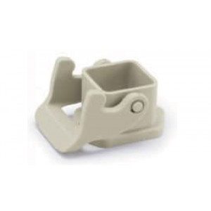 Открытое основание разъема D3A.P-BK-1L, Основание разъема на панель, открытое, типоразмер 3A, без уплотнителя, с одной защелкой, без защитной крышки, материал корпуса: пластик