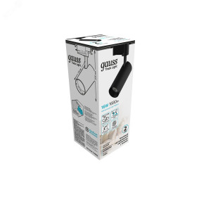 Светильник светодиодный трековый Track 16Вт 4000К IP20 1680лм 180-240В ДПО угол 36град. цилиндр 1ф черн. TR082