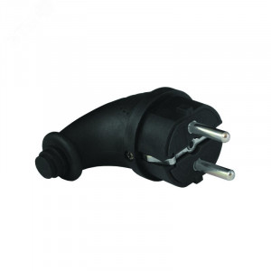 Вилка угловая c/з каучук 16А 250В IP44 (еврослот) 1241