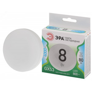Лампа светодиодная LED 8 Вт 800Лм 4000К таблетка (GX53) нейтральный GX53 220-240В LED GX-8W-840-GX53 Green Line Б0067047