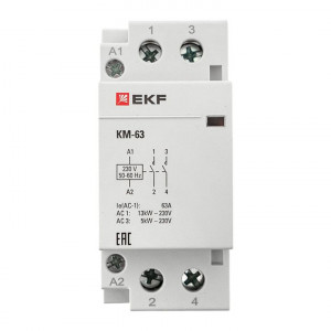 Контактор модульный КМ 63А 2NО (2 мод.) km-2-63-20