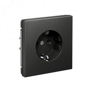 ARTGALLERY РОЗЕТКА с заземлением, 16А, механизм, быстрозажимные клеммы, базальт GAL001443S