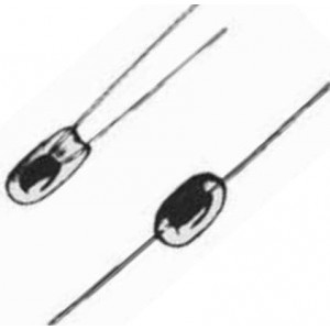 BR11KA152M, Thermistors - NTC DIA 11mils ADJ LEAD W/STUBEND GLASS COAT