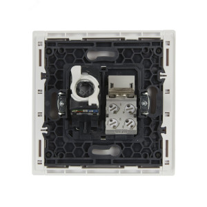 FORTE&PIANO Розетка двойная RJ11+RJ45 кат.5E FP235 белый IEK FP-KT20-O-1-K01