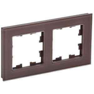 Рамка 2-м BRITE РУ-2-2-БрТБ стекло темн. бронза BR-M22-G-K45