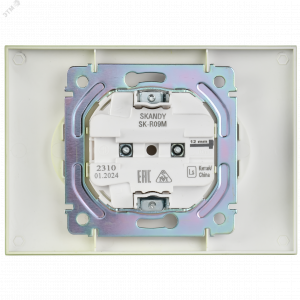 SKANDY Розетка 2-местная без заземления с защитными шторками 10А в сборе SK-R09G мятный IEK SK-R23-10-K06-F