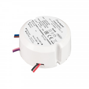 Блок питания ARJ-SN-45250-PFC-DALI-R (12W, 9-45V, 0.25A) 043061, Диммируемый источник тока по протоколу DALI с гальванической развязкой для светильников и мощных светодиодов. Входное напряжение 220-240 VAC. Выходные параметры: 9-45В (250мА), максимальная мощность 12 Вт. Встроенный PFC >0,95.