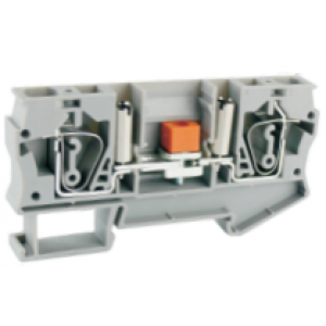 Измерительная клемма UJ5-6SE, Измерительная клемма, тип фиксации провода: пружинный, номинальное сечение: 6 мм кв., 41A, 500V, ширина: 8,2 мм, цвет: серый, тип монтажа: DIN35, стандарт GB/T14048.1,