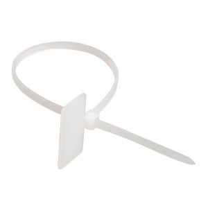 Хомут кабельный ХП1 3х200 бел. с таб. 25х15 (уп.100шт) UHH61-3-200-100