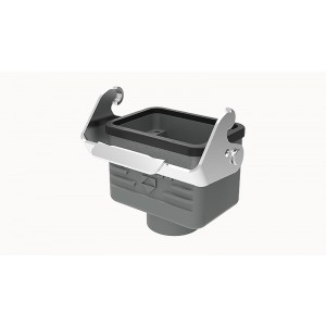 Крышка разъема D6B-CCT-1L-M20, Крышка разъема на кабель, типоразмер 6B, с уплотнителем, 1 отверстие с резьбой для кабельных вводов M20x1,5, с верхним расположением, с одной защелкой, материал корпуса: алюминиевый сплав