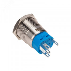 A19-C1-A-1 с красной подсветкой, Кнопка антивандальная с подсветкой 250В d19 5A 250B (5c) ON-OFF/OFF-ON с фиксацией