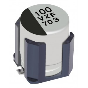 EEHZF1V101V, Конденсатор алюминиевый  полимерный гибридный 100мкФ 35В ±20% (8 X 10.5мм) для поверхностного монтажа 0.03Ом 770мА 1000час 150°C автомобильного применения лента на катушке