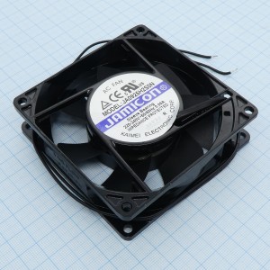 JA0925H2S0N-L, Вентилятор 220В AC, 1500-1800об/мин., 43.69м3/час, 92х92х25мм, подшипник скольжения, тип вывода - провод