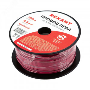 Провод ПГВА 1х0,50мм2, красный, бухта 100м