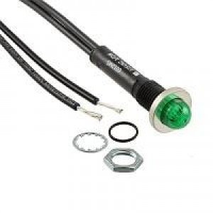 6013M5, Световые панельные индикаторы GREEN DIFFUSED 3/8" MOUNTING HOLE