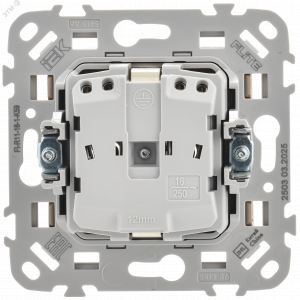 FLITE Розетка с заземлением без защитных шторок безвинтовое крепление 16А РС11-1-ФлХ хаки IEK FI-R11-16-1-K59